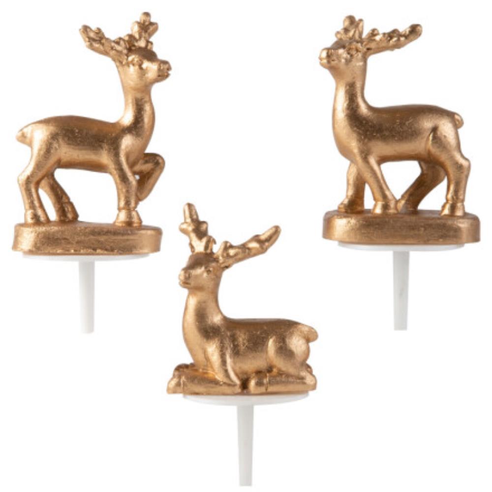1015096 GOLD REINDEER 4CM 64PCS