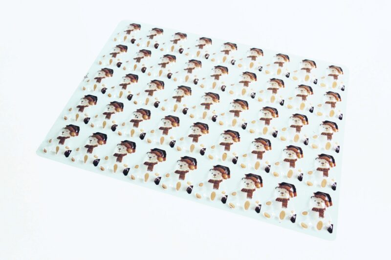 060604 PCB BLISTERS WHITE TEDDY BEAR 90 PRINTS 5.53X4.12 CM 2PCS ***S/CD***