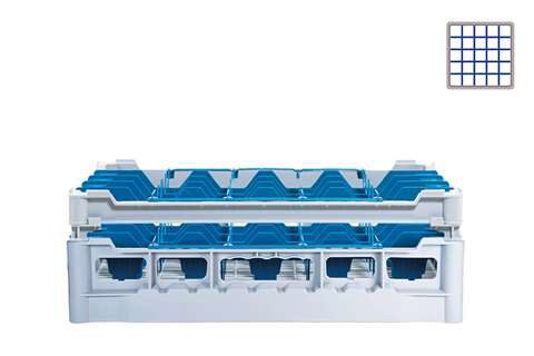 FRIES LV GLASS RACK 25 COMPARTMENTS MAX 90XH140MM