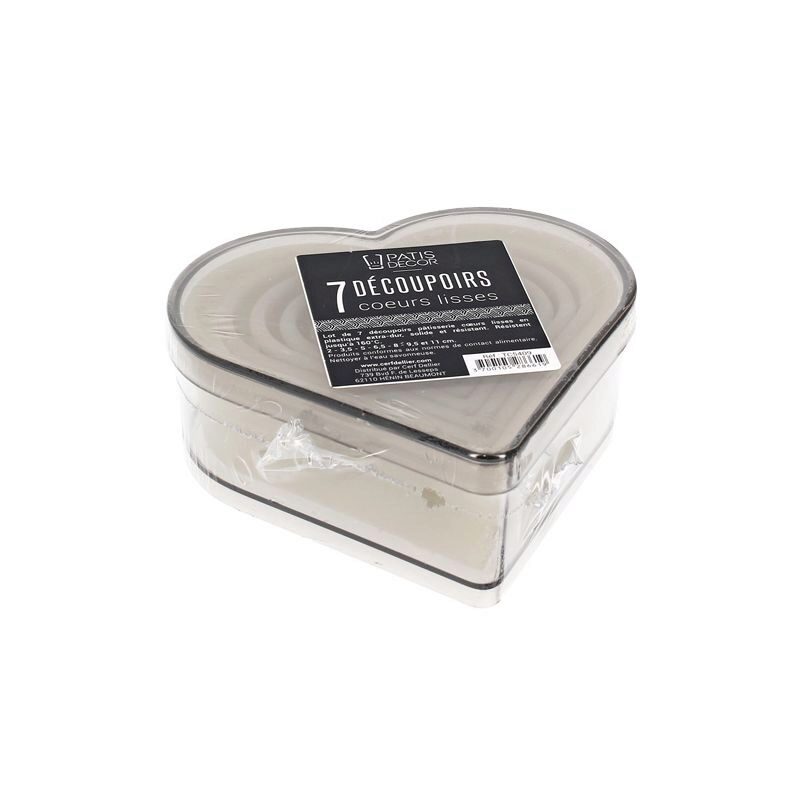 EXOGLASS 7P CUTTER SMOOTH HEARTS FROM 1.5 TO 9.5CM