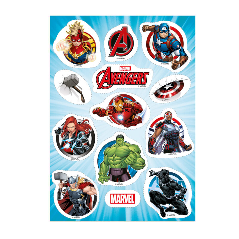 13 AVENGERS WAFER DECORATIONS TO CUT