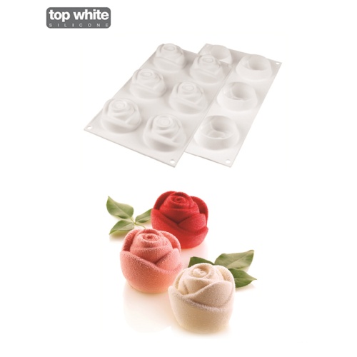 MOULE SILIKOMART ROSES D70 H 55MM CURVEFLEX