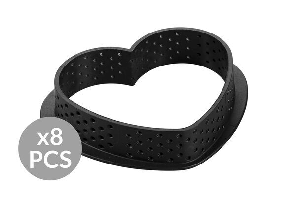 SILIKOMART TARTE RING AMORE 80X70 H20 MM MICRO PERFORE 8 PCES