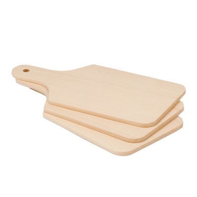 SET VAN 3 BEUKEN SPRAYPLANKEN 28X14CM MET HANDGREEP - 403T2
