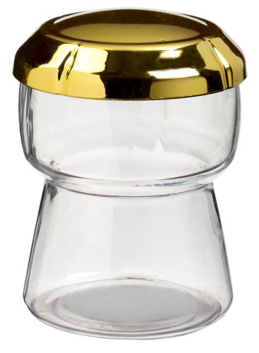 CHAMPAGNE STOPPER GLASS WITH LID 150ML 24PCS FOST+ INCLUDED