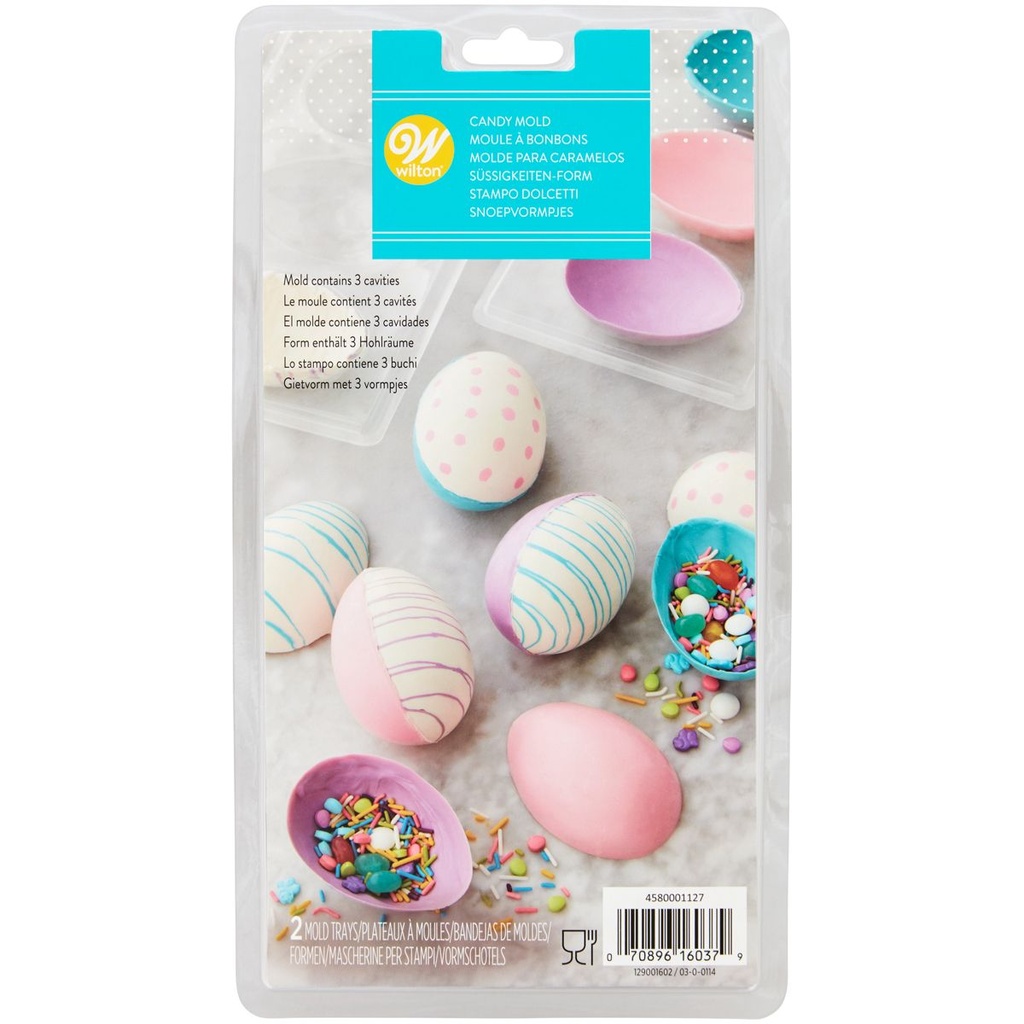 +WILTON MOULE A OEUFS 3D PLASTIQUE 2X3CAVITES