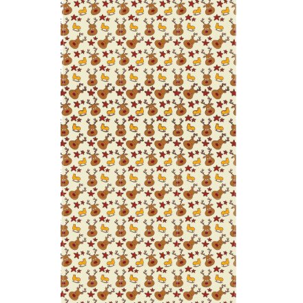 2046141 FEUILLE TRANSFERT VISAGE RENNE + PATIN + ETOILE 30X40CM 30 PIÈCES ***S/CD***