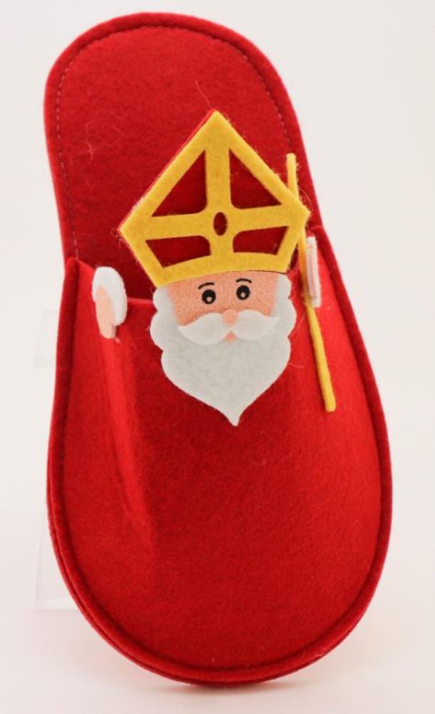 SINT NIKLAAS VILT PANTOFFELCONTAINER 12X6XH/25 CM INCH