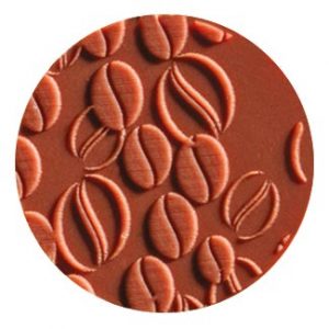 060943 PCB RONDE CL MET KOFFIE-RELIËF Ø 2,5 CM 176STUKS ***s/cd***