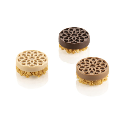 SILIKOMART SF378 MOULE 15 RONDS MAURESQUE Ø4 HT 1,6CM 19ML ANTI-ADHESIF GN1/3 -50° À 250°