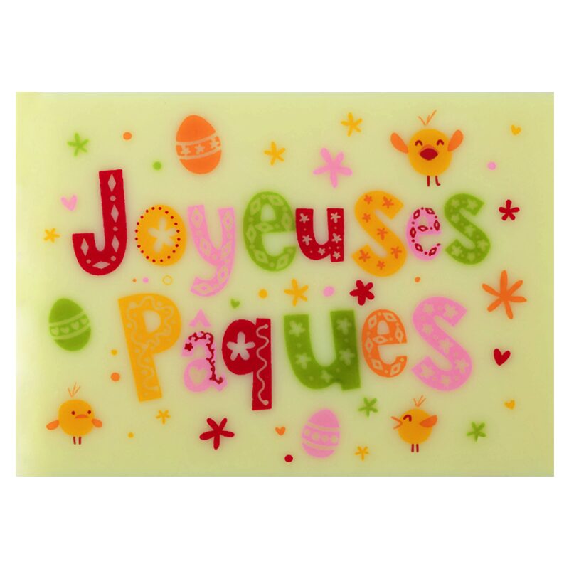 087112 PCB RECHTHOEKEN WC VIVE PÂQUES 7X5 CM 80STKS ***OP/ORDER***