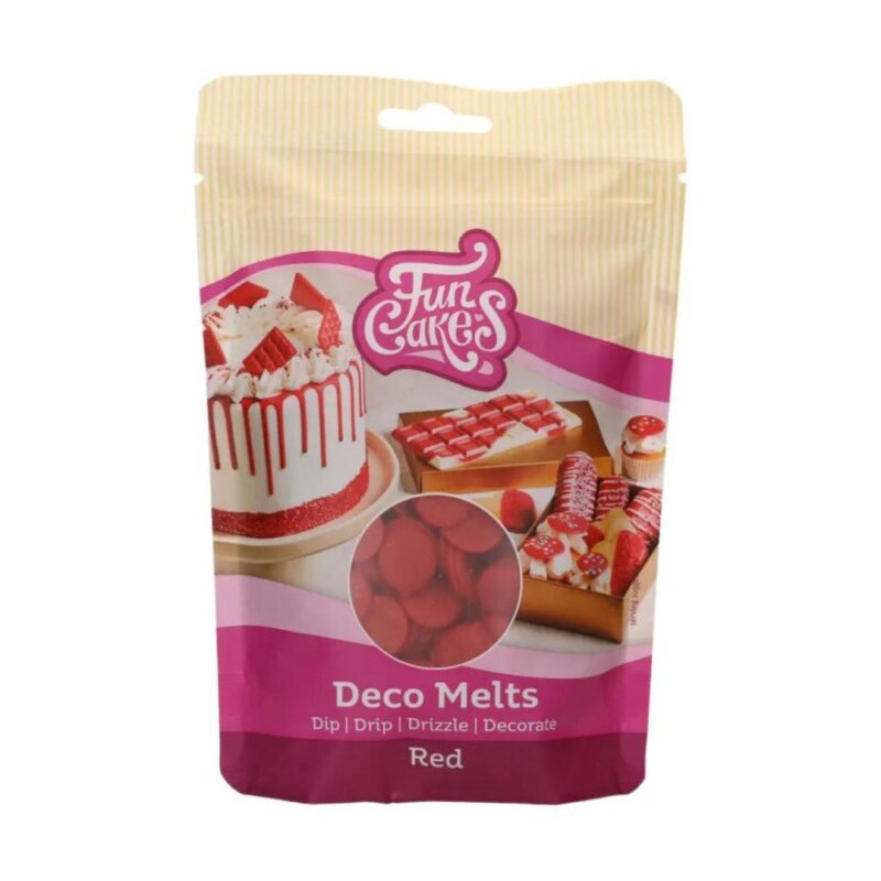 FUNCAKES DECO MELTS ROOD 250GR