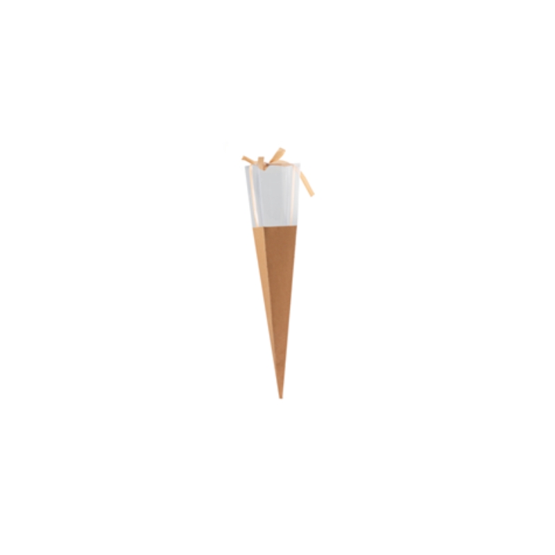 CORNET KRAFT AVEC BOITE PET H30CM