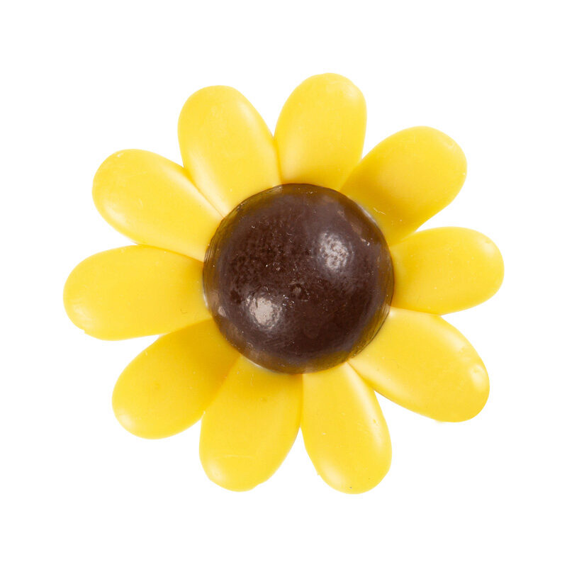 1035131 TOURNESOL JAUNE 3D CHOCOLAT 5CM 24 PCES ***S/CDE***