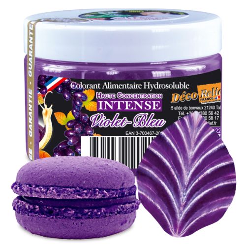 INTENS VIOLETBLAUW WATEROPLOSBARE KLEURSTOF E151-E122 - INT91 50GR