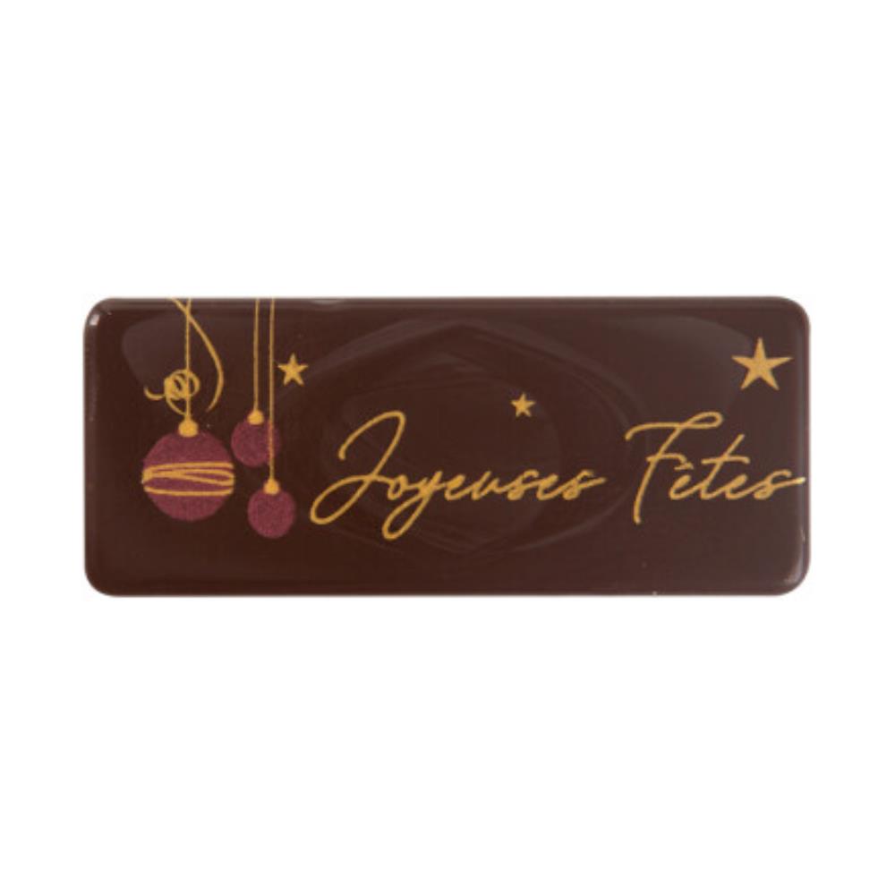  2015189 JOYEUSES FÊTES PLAAT 5,5 X 2,3 CM 100 STUKS ***S/CD***