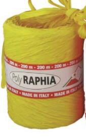 POLY RAFFIA 15MM X 200M LICHT GEEL R63