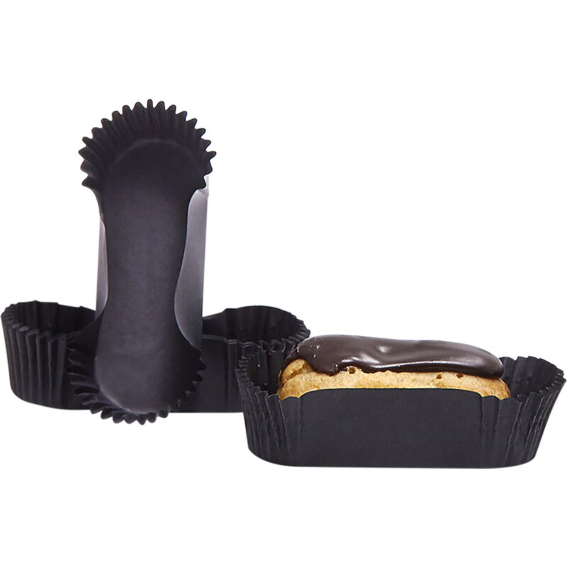 CUVETTE NOIRE ALLONGEE POUR MINI ECLAIR 70 X 28 X 20MM FOST+2026 INCLUS (0,0768033€) 1000 PIECES