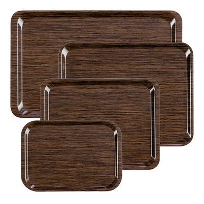 *FDS*ROLTEX RECTANGULAR TRAY WENGE 37X26CM LIGHTWEIGHT MELAMINE LAMINATE