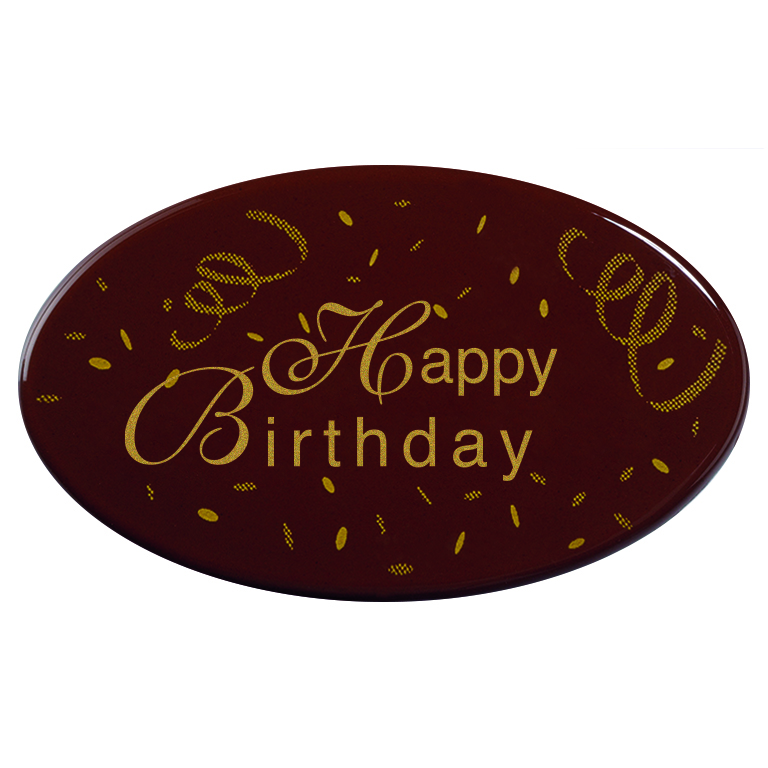 087063 PCB OVALES CN HAPPY BIRTHDAY 6,2X3,7 CM 72PCES ***S/CDE***