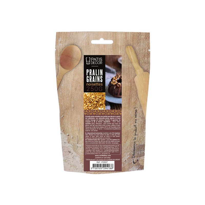 PATISDECOR PRALIN NOISETTE EN GRAIN 250G