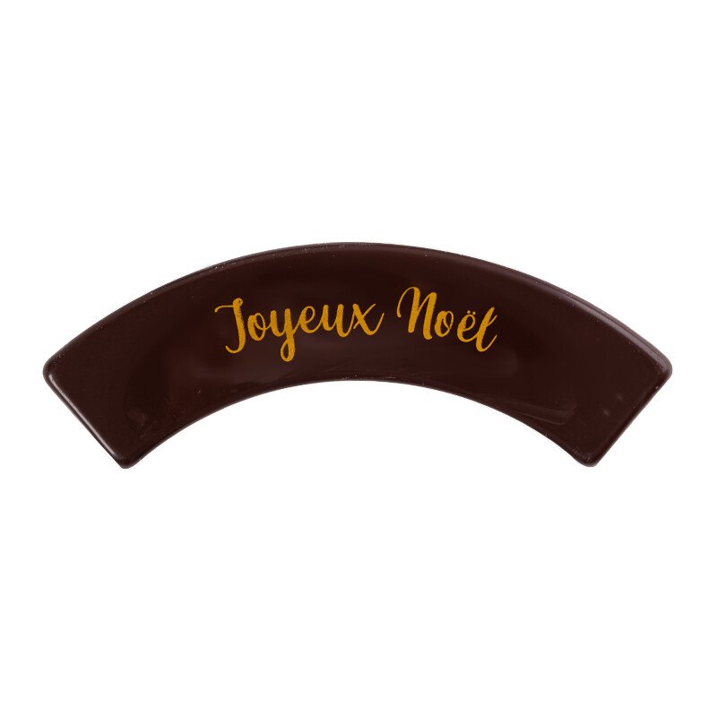 2015578 CURVED PLATE JOYEUX NOËL 9.6X3.5CM 60PCS ***S/CDE***