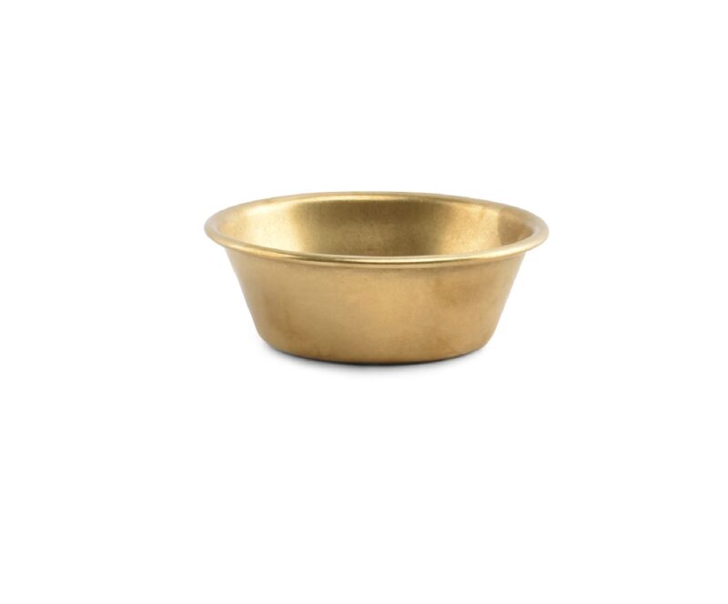 Kom 7xH2,5cm antique goud Serve