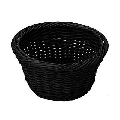 SALEEN ROUND BLACK BASKET 18.5XH10CM
