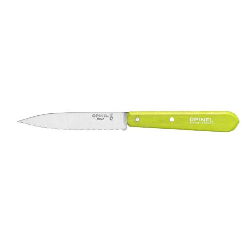OPINEL SERRATED KNIFE N°113 STAINLESS STEEL/APPLE GREEN WOOD