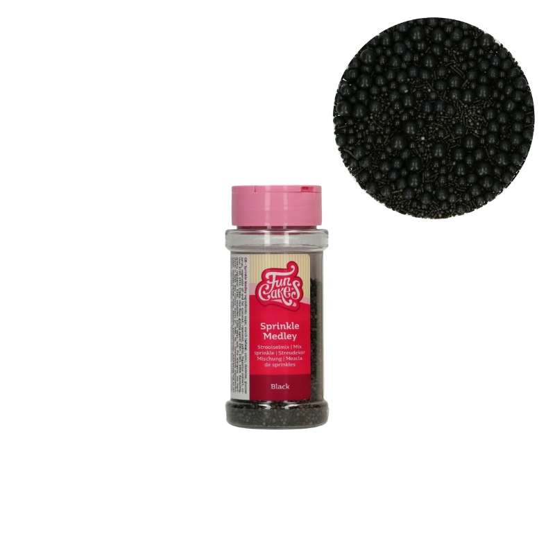 FUNCAKES MIX DECORATIONS EN SUCRE NOIR 65GR