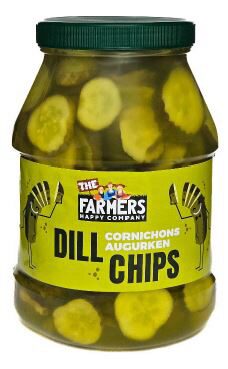 THE FARMERS CORNICHONS TRANCHES DILL CHIPS 2400ML