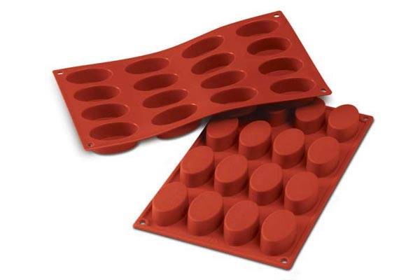 SILIKOMART SF017 MOLD 16 SMALL OVALES 55X33 H20MM 30ML NON-STICK GN1/3 -50° TO 250°