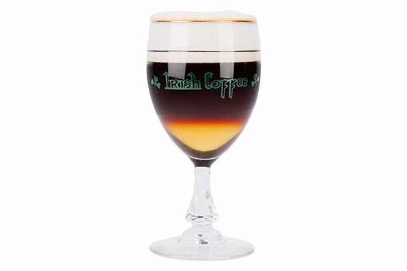 COSY MOMENTS VERRE IRISH COFFEE "TREFLE" 24CL 7.4XH15CM