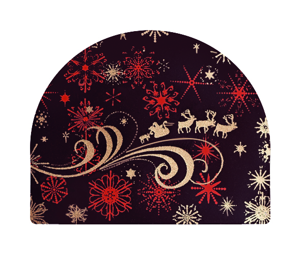 088107 PCB ROUNDED LOG ENDS CN STARRY NIGHT 3.95X3.9CM 140PCS ***S/CDE***