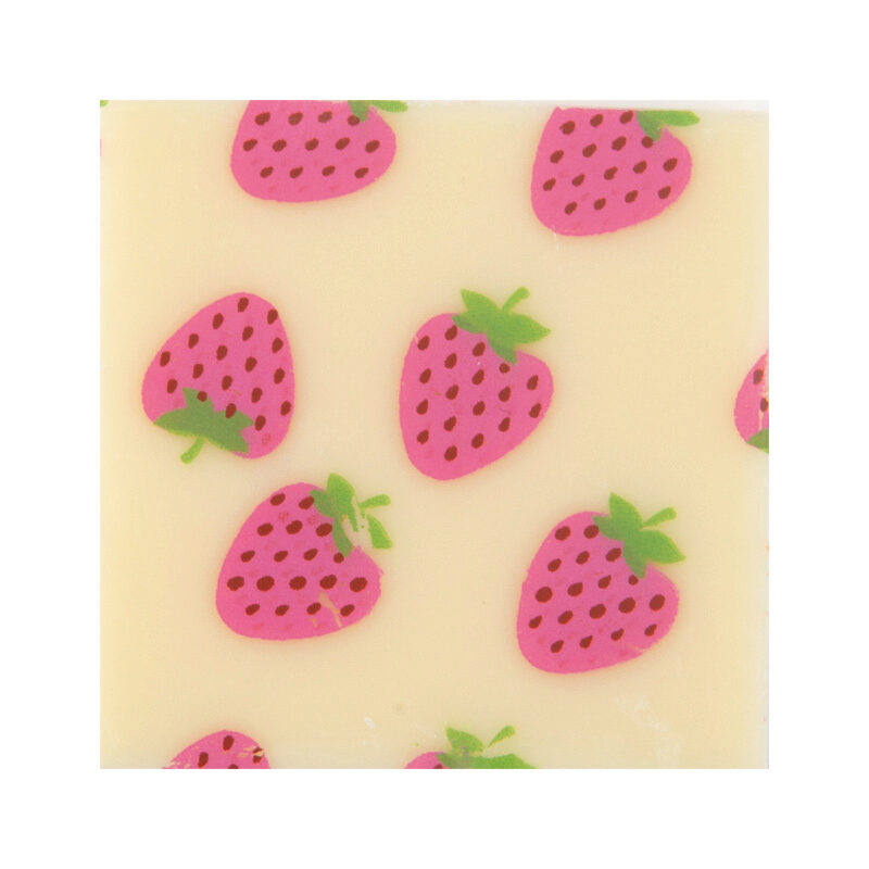 2034039 STRAWBERRY PATTERN PLATE 3 X 3 CM 220PCS ***ON ORDER***