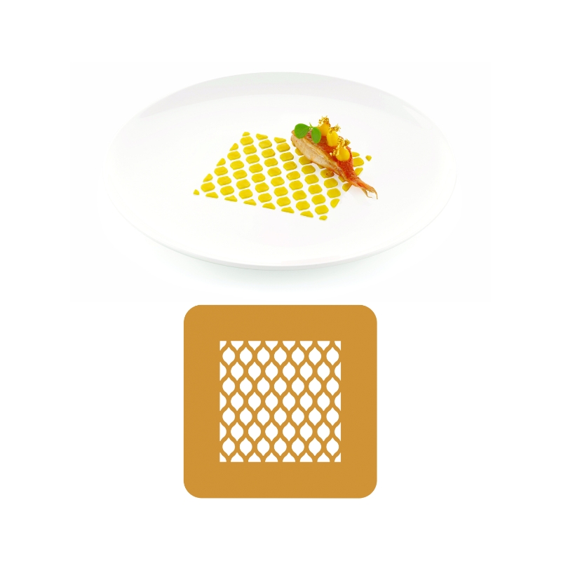 SILIKOMART NATURAE PRO SET DE 2 MOULES EN SILICONE STENCIL ALAMBRA 10X10CM H0,1CM 