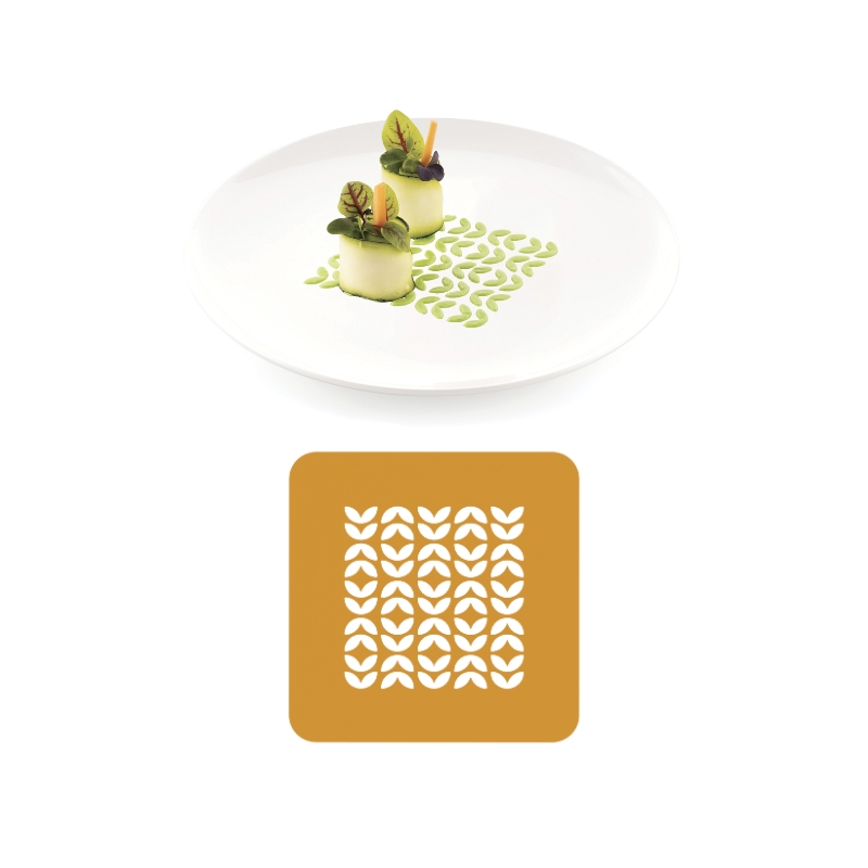 SILIKOMART NATURAE PRO SET OF 2 SILICONE MOLDS STENCIL FOLIAGE 10X10CM H0,1CM