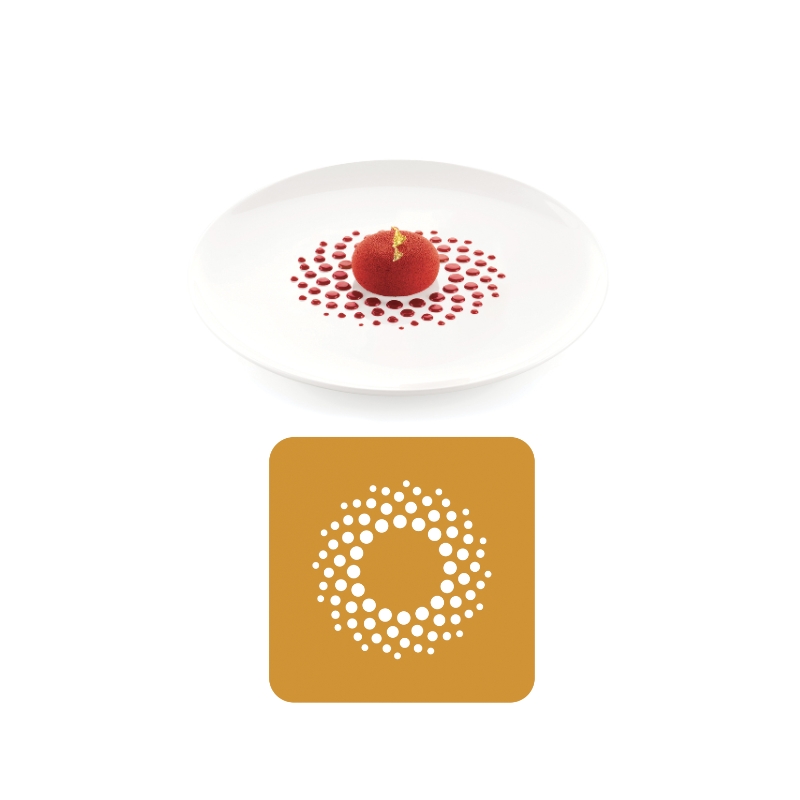 SILIKOMART NATURAE PRO SET DE 2 MOULES EN SILICONE STENCIL GALASSIA Ø10,8CM H0,1CM