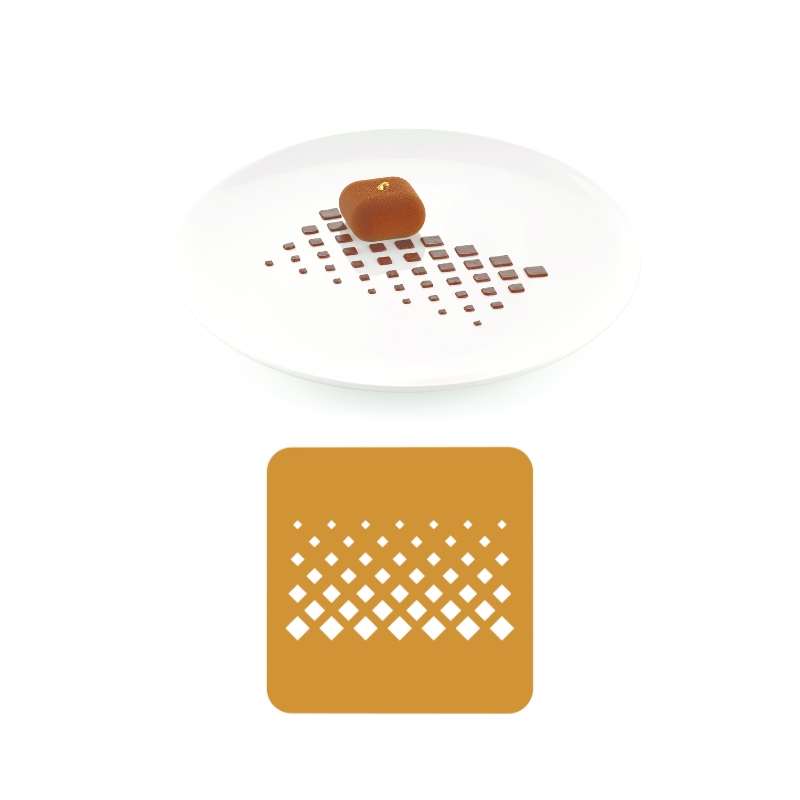 SILIKOMART NATURAE PRO SET DE 2 MOULES EN SILICONE STENCIL LOSANGA 13,8X7,2CM H0,1CM