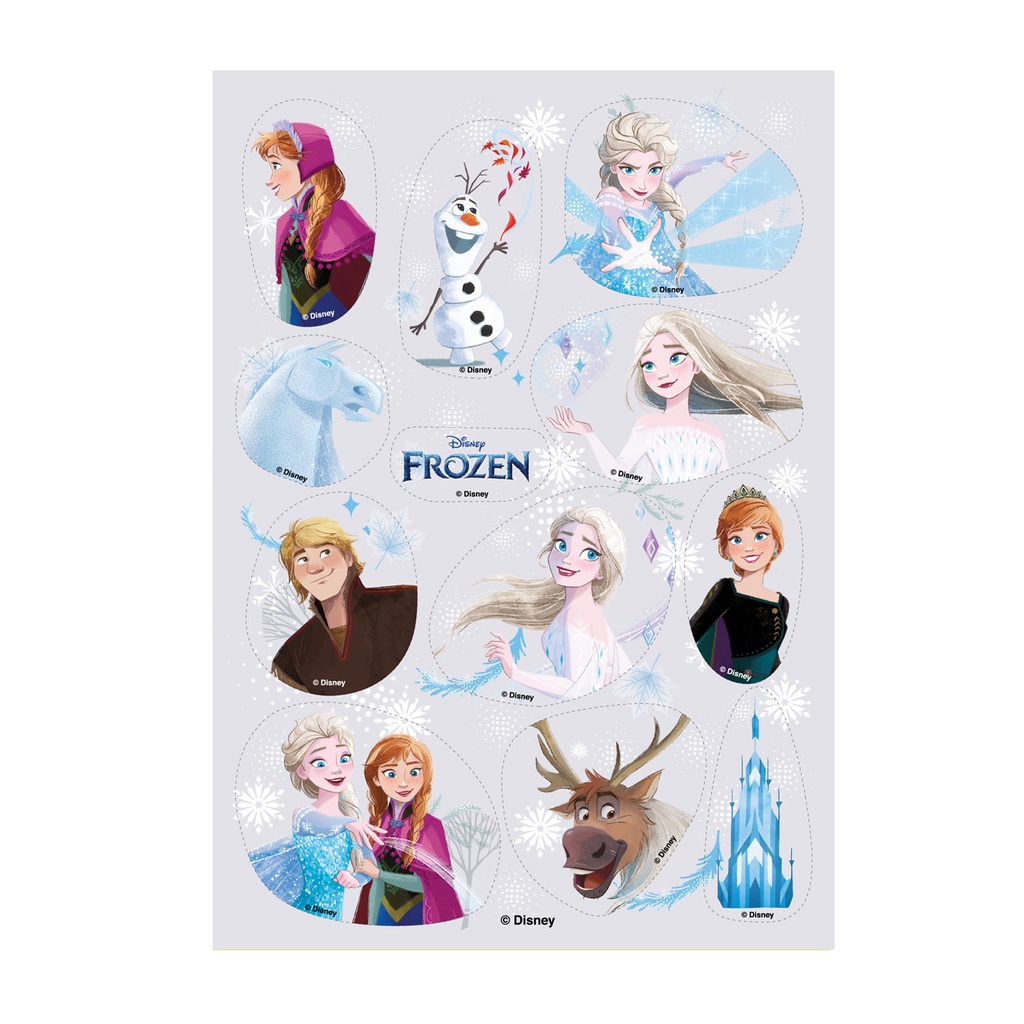 12 FROZEN DECORS 2 WAFERS OM TE SNIJDEN