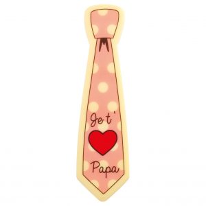 074158 PCB GRANDES CRAVATES CB JE T AIME PAPA 5 DESIGNS 11,5X3,1 CM 42PCES ***S/CD***