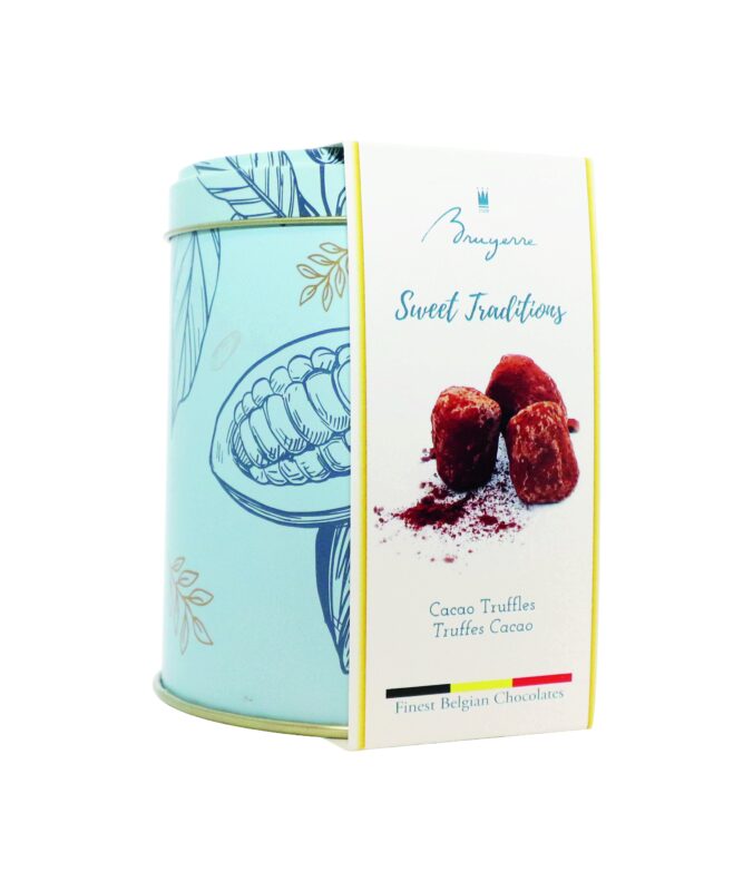 BRUYERRE BOITE METAL TRUFFES CACAO 100GR 8X100GR