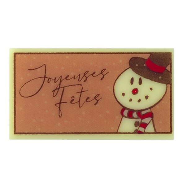 087123 PCB RECHTHOEKEN CB SNEEUWMAN 4,5X2,5CM 90STUKS ***S/CDE***