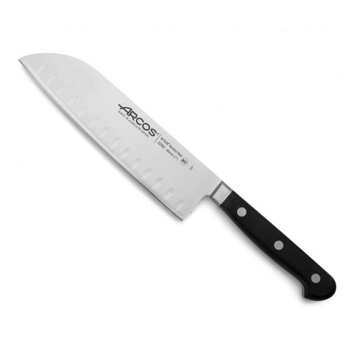 ARCOS CLASSIC PRO COUTEAU 18CM SANTOKU ALVEOLE 