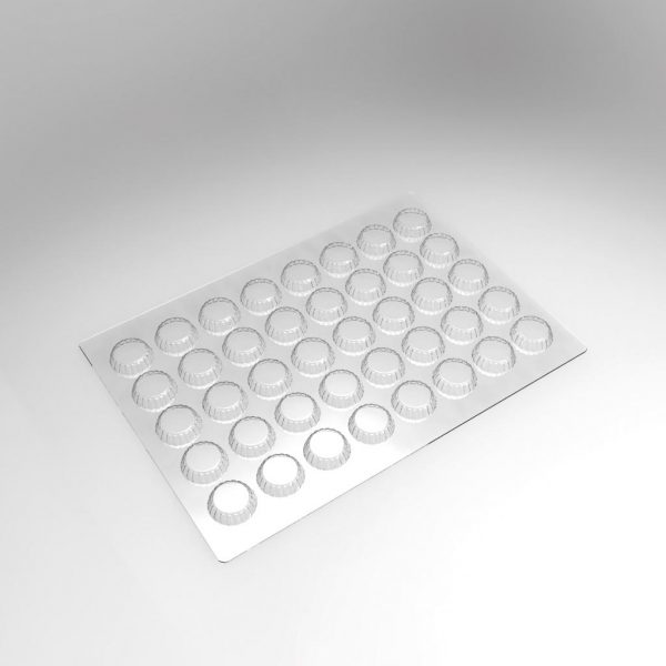 065122 PCB MOULES ATTACHES BOULES SOIT 80 EMPREINTES Ø 3 CM H. 0,8 CM 2PCES ***S/CD***