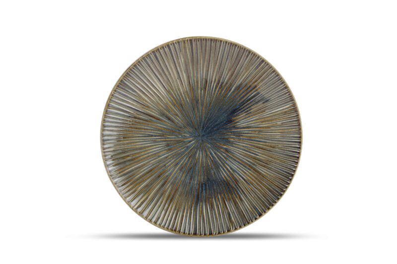 F2D FOREST HALO BLEU/VERT  ASSIETTE PLATE 25.5CM - 605071