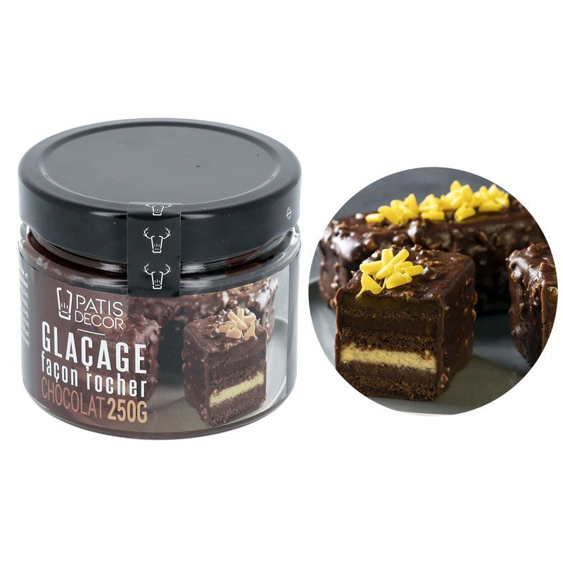 PATISDECOR GLACAGE FACON ROCHER CHOCOLAT NOIR 250G
