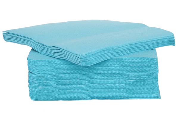 SERVETTEN TURKOOS 38X38CM 40 STUKKEN=PAK