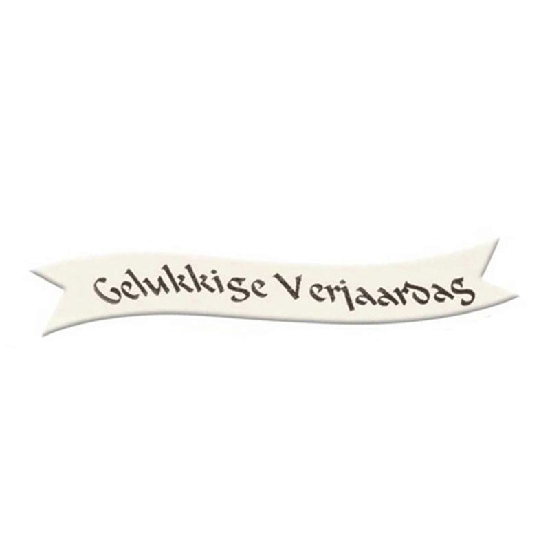 58966 WIMPEL WIT GELUKKIGE VERJAARDAG 24 STUKKEN = DOOS