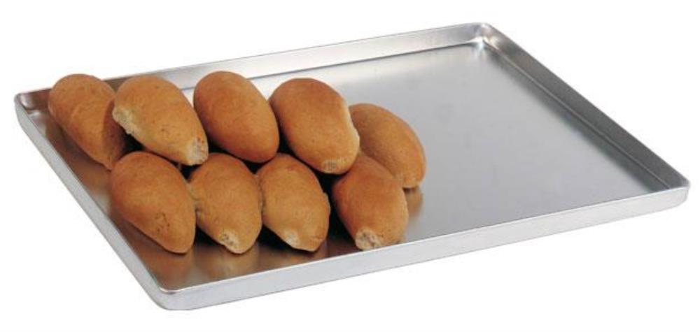 PLATEAU ALU MAT ARGENT 40X25XH2CM BORD PLISSE 90°